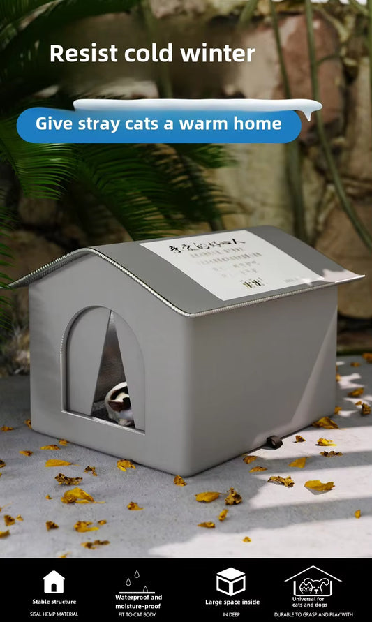 Qibo Pets Plush Cat Cave Sleeping House