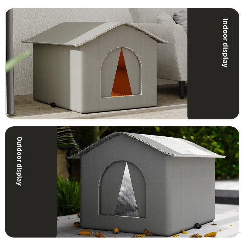 Qibo Pets Plush Cat Cave Sleeping House